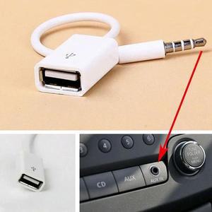 USB 2.0 암 변환기 어댑터 MP3 차량 케이블 액세서리 3.5mm 수 AUX 오디오 플러그 잭 범용 1 개