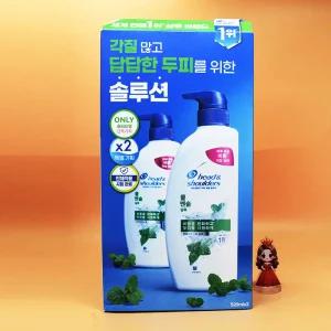 1+1 헤드앤숄더 각질제거 쿨멘솔 샴푸 520mL + 520mL 도메가능