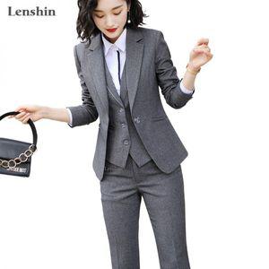 여자 봄 가을 면접복장 여성 투피스 렌즈hin-여성용 정장 세트 사무실 숙녀 작업복 OL 바지 블레이저 재킷