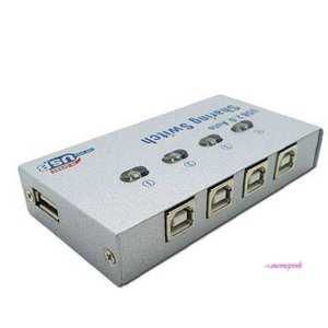 4포트 수동프린터선택기 USB공유기 노트북 컴퓨터 PC yza982