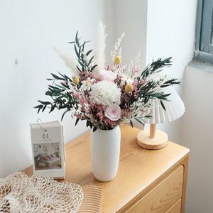자연 보존 수국 장미 꽃, 홈 웨딩 꽃, 파티 테이블 센터피스 배치 장식, 신부 웨딩 부케