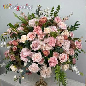 대형 화이트 플라워 볼 인공 테이블 센터피스, 이벤트 웨딩 장식, 로드 리드 꽃꽂이 부케, 70 cm, 60 cm, 50 cm, 40cm