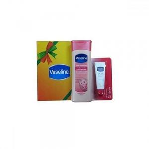 선물포장 바세린 립 에센스 크림 립밤 체리 10ml 핸드 앤 네일 로션 120ml 2종