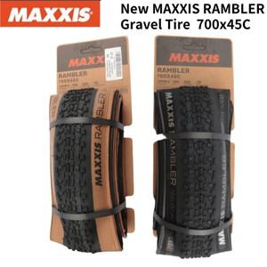 새로운 MAXXIS RAMBLER 자갈 타이어 700x45C HYPR-X/EXO/TR 접이식 블랙 커피 에지 안티 펑크 튜브리스 자