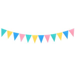 펠트 세모 가랜드 (파스텔) 생일 파티 용품