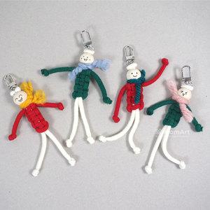 맘아트 DIY 크리스마스 마크라메 매듭인형 키링 만들기 1인 키트 걱정인형