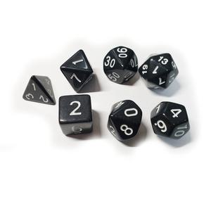 검은색 4면체 6면체 8면체 10면체 12면체 20면체 주사위 다각형주사위