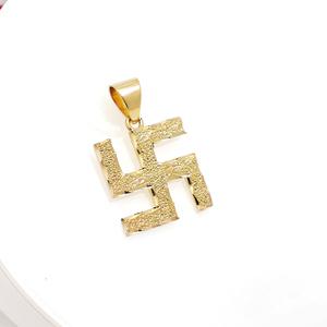 14k 18k 골드 불교 만자 펜던트 메달 종교 목걸이M596