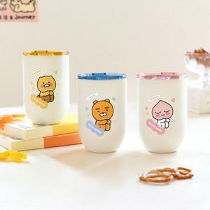 ka 카카오프렌즈 데일리 스텐 텀블러 350ml 슬라이드 캡 이중진공구조 안정적그립감 보온/보냉 우수