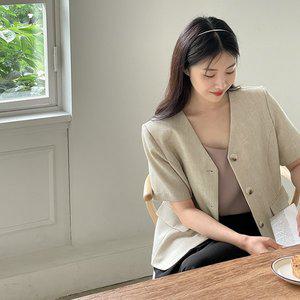 [공구우먼] [제작] 헤루체 노카라 브이넥 자켓 70642 빅사이즈 여성의류