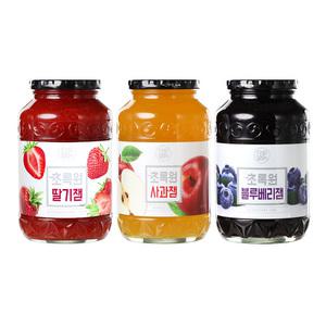 초록원 딸기잼 +사과잼 +블루베리잼 (3kg) 과일잼 토스트쨈