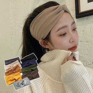 세렌 꼬임 반다나 헤어 터번 넓은 헤어밴드 머리띠