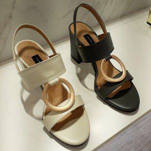 [기타][세라] victor choi & james W19S305 사각굽 포인트 스트랩 여성 샌들 7cm
