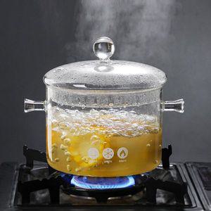 [핫트랙스]라면 용기 투명 내열 유리 냄비 양수 1.4L R619