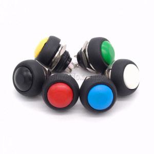 6PCS 경적 PBS 33B 2PIN 미니 12MM 12V 1A 방수 순간 푸시 버튼 재설정 비 잠금 이후
