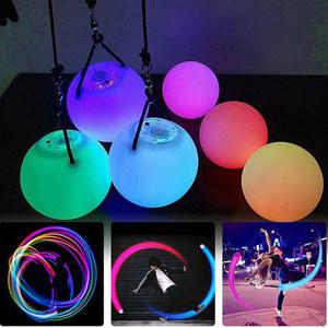 밸리 댄스 무대 소품 및 공연 액세서리용 발광 LED POI 공 던지기, 1PC