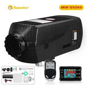 디젤 에어 히터 리모컨 및 LCD 온도조절기 모니터 포함 자동차 트럭 RV 보트 버스용 8KW 12V 24V