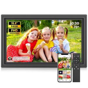 Uhale 15.6인치 디지털 액자 64GB 스토리지 1920x1080 IPS FHD WiFi 전자 및 리모컨 벽걸이 지원 SD 카드 /USB 드라이브 사진 공유하기 /어디서나 동영상 공유(터치스크린 없음)