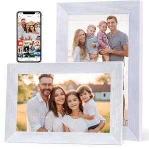 휴대폰에서 32GB Framo 디지털 프레임 WiFi 액자 로드, 10.1인치 스마트 액자, 1280x800 HD IPS LCD 터치 스크린, 전자 자동 회전-화이트
