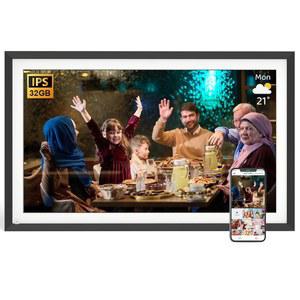 15.6인치 대형 디지털 액자 - 1920 * 1080 IPS 화면, 자동 회전, 모션 센서, 32GB의 듀얼 WiFi 액자, APP 이메일, 무료 클라우드(벽걸이형)를 통한 사진 동영상 공유