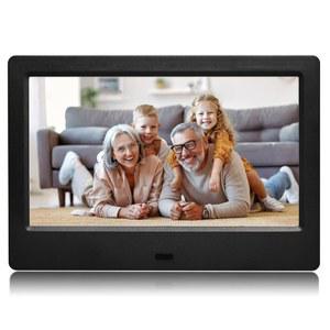 PiPivision 7인치 디지털 액자, USB 또는 SD 전자 리모컨이 있는 HD 디스플레이, 비디오 및 음악 지원, 슬라이드쇼, 노인용 벽면 장착형