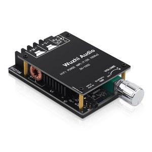 ZK-1002 블루투스 5.0 오디오 앰프 보드, 볼륨 제어 기능이 있는 100W x 2 2.0 채널 미니 하이파이 파워 앰프 리시버, BT 및 AUX 입력, 가정용 DIY 스피커용 DC 5-27V 스테레오 앰프 모듈