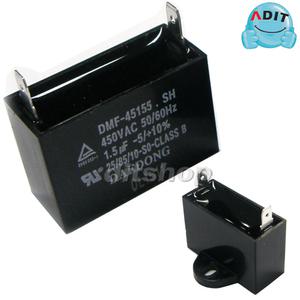 ADIT - 450V 1.5uF 국산정품 모터 콘덴서 선풍기 에어컨 실외기 환풍기 보일러 펌프 후드 기동콘덴서 커패시터 사각수지 선풍기부품