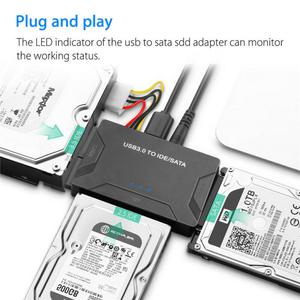 범용 외장 하드 케이블 블랙 드라이브 디스크 HDD 변환기 휴대용 USB 2.0 SATA 올인 2.5 인치 3.5 3