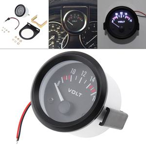 호환 범용 블랙 LED 전기 자동차 전압계 전압 게이지 미터 8-16V 자동 전력 측정기 2 인치 52mm DC 12V