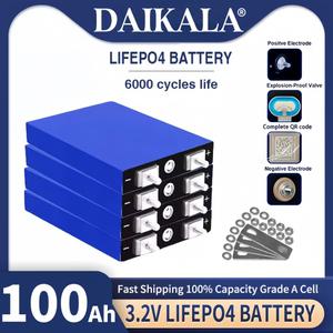 3.2V 100Ah 리튬 인산철 배터리 셀 diy 12V 24V 36V 48V 태양 에너지 UPS 전원 딥 사이클