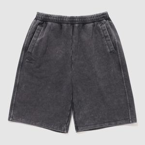 엄브로 반바지 워시드 니트 레터링 6부 반바지_DARK CHARCOAL UQ121CHP23