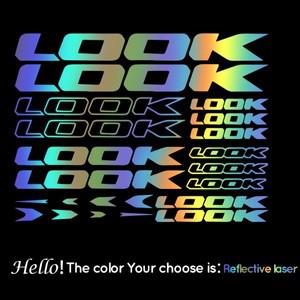 For LOOK 자전거 프레임 비닐 그래픽 스티커 자동차 링바디 데칼세트 산악 사이클링 MTB BMX 레이스 로드바
