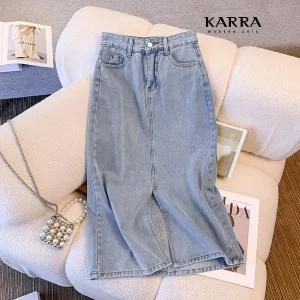 [카라]KARRA 센트럴슬릿데님스커트_A5M0003
