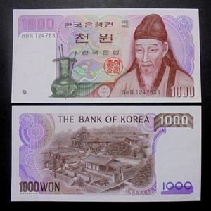 한국은행 1983년 1000원 2차 천원 완전미사용 지폐