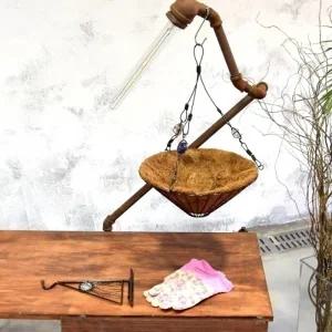 벽걸이 겸용 행잉 코코넛 바구니 30cm 블랙