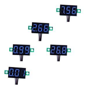 3선 보정 가능한 DC 디지털 0 30V LED 게이지 팩 미니 배터리 패널 자동차 블루 테스터 36 장착 전압계 모니터 5개 디스플레이 모터사이클