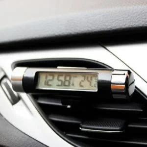VIP-340 백라이트 2IN1 온도계 차량용 시계