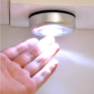 3Led 전구와 1PC 프레스 터치 라이트 미니 옷장 캐비닛 램프 배터리 구동 에너지 절약 휴대용 벽 조명