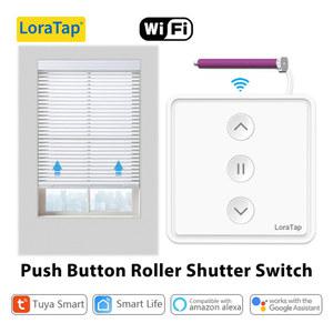전동 커튼 LoraTap Tuya 스마트 라이프 푸시 버튼 80 스위치 전기 모터 엔진 연결 음성 제어 Alexa Google Assistant