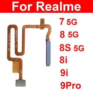 Realme 7 5G 8 8S 8I 9I 9Pro 4G 전원 버튼 지문 홈 터치 센서 플렉스 케이블 용