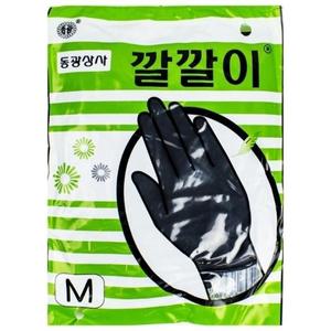 깔깔이 미용장갑 중형 10매-흑색