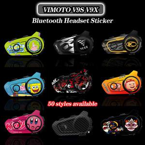 VIMOTO V9S V9X 블루투스 헤드셋 쉘 다채로운 장식 스티커 방수 소재 데칼