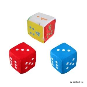 (칼라) 스펀지 주사위 중 10cm/놀이용/굴리기/소프트/게임/스폰지/쿠션/대왕/칼라/숫자/세트/부직포/폭신