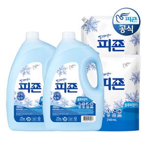 피죤 섬유유연제 블루비앙카 4210ml 용기 x 2개+2100ml 리필 x 2개