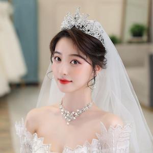 신부 왕관 3점 세트 웨딩 고급 티아안 액세서리 크라운 티아라 목걸이 프로포즈 머리장식