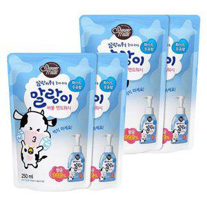 샤워메이트 말랑이 핸드워시 화이트 리필 250ml x 4개