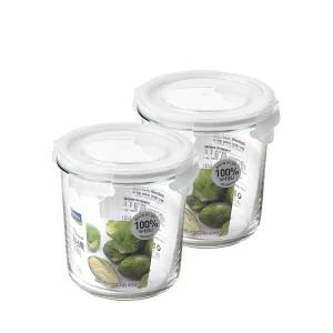 [리퍼] 글라스락 클래식 화이트에디션 원형 냉장고도어 720ml, 2조, 1개