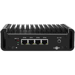 키쿠센코 방화벽 마이크로 어플라이언스, 미니 PC 셀러론 J4125 쿼드 코어, 4개의 lntel i226-V 2.5G Nics 포트, AES-NI, 베어본, 소프트 라우터, VPN, 8GB RAM 128GB SSD