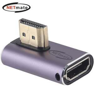 넷메이트 HDMI 2.1 M/F 왼쪽 꺾임 젠더 NM-HG2107