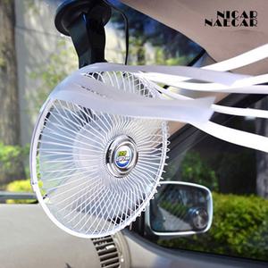 ECO 6인치 카팬 12V 유리 흡착식 차량용 선풍기 시거잭
